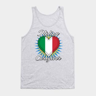 Italian Caregiver (white font) Tank Top